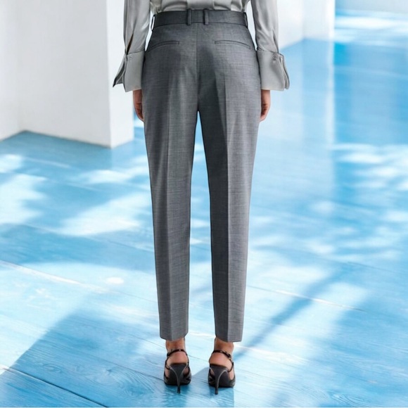 NWOT Reiss ‘Layton’ Slim Fit Wool Blend Suit Trousers in Grey Size 4 - Picture 4 of 16